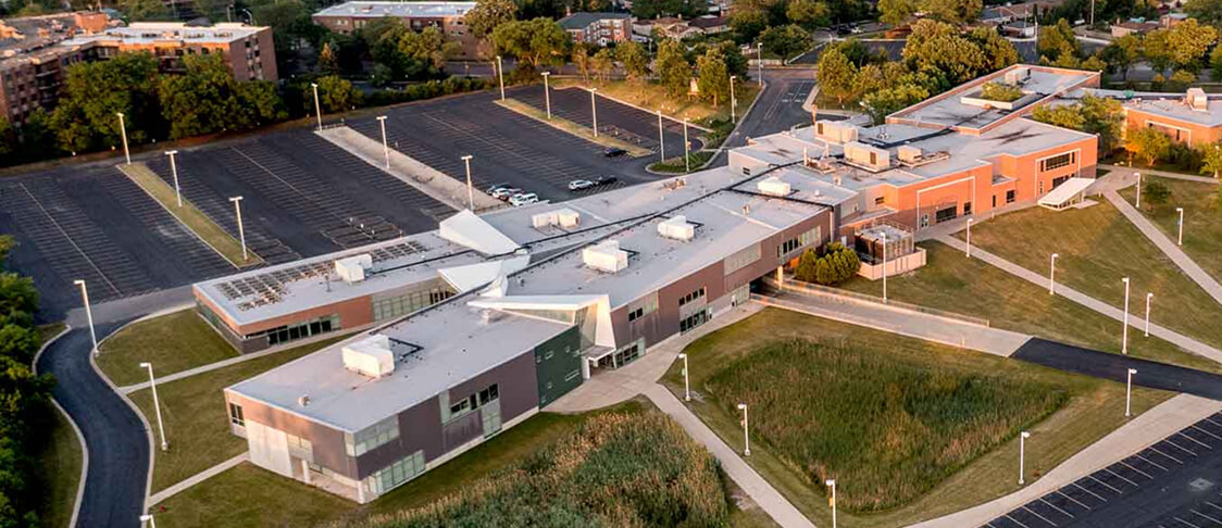 aerial view of campus